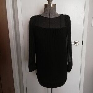 Bebe Little Black Bubble Silk Dress XS